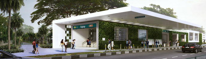 Siglap MRT Station Seaside Residences Frasers Centrepoint